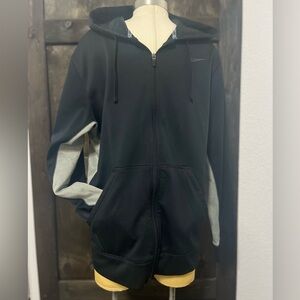 Nike Therma-Fit Black and Gray Zip Hoodie